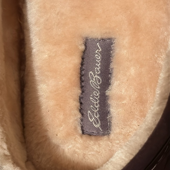 Men's Eddie Bauer Brown JUSTIN Suede Lined Slippers US XXL SIZE 13 with box - Picture 6 of 10